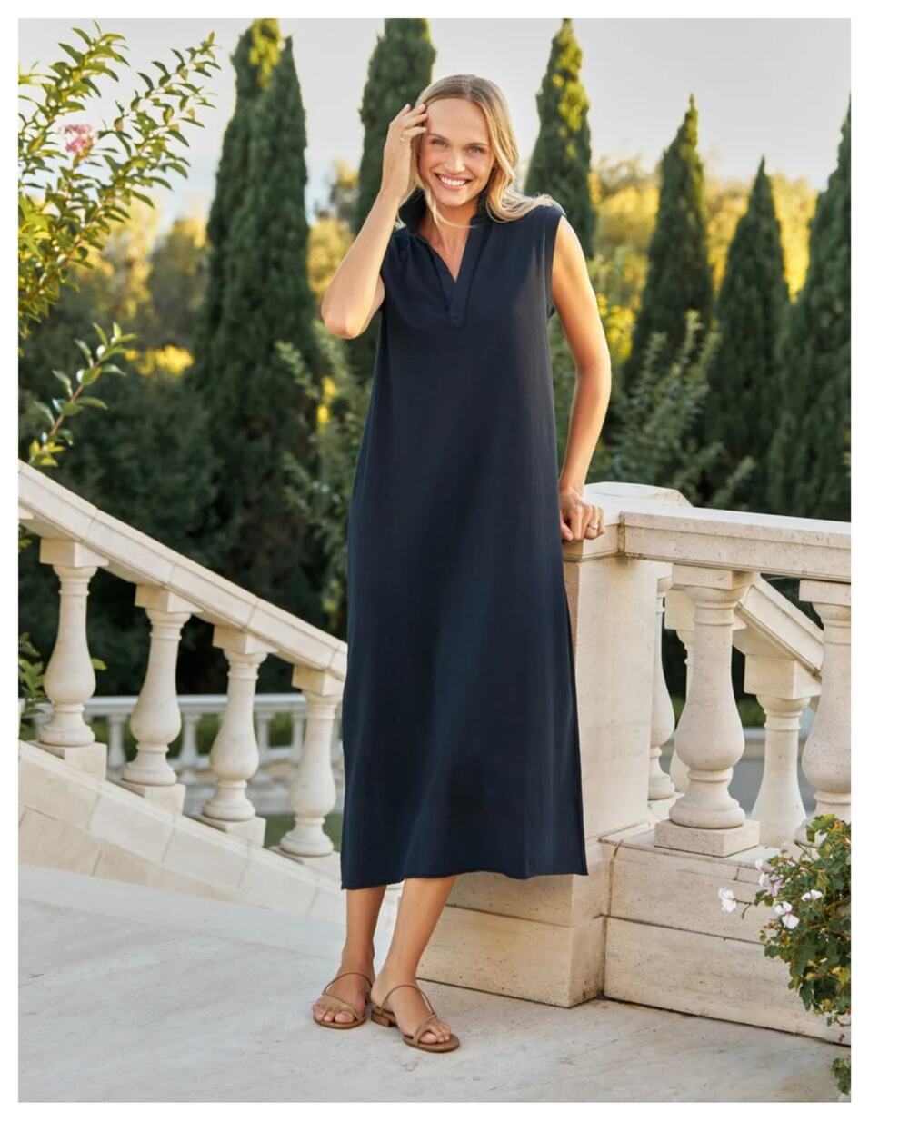 Frank & Eileen Lily Popover Henley Tank Maxi Dress Size Small